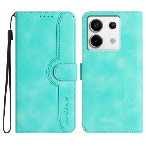 

For Xiaomi Redmi Note 13 Pro 4G Heart Pattern Skin Feel Leather Phone Case(Light Blue)