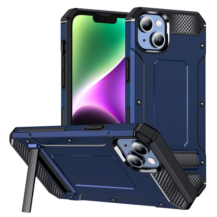

For iPhone 13 Pro Max Matte Holder Phone Case(Royal Blue)