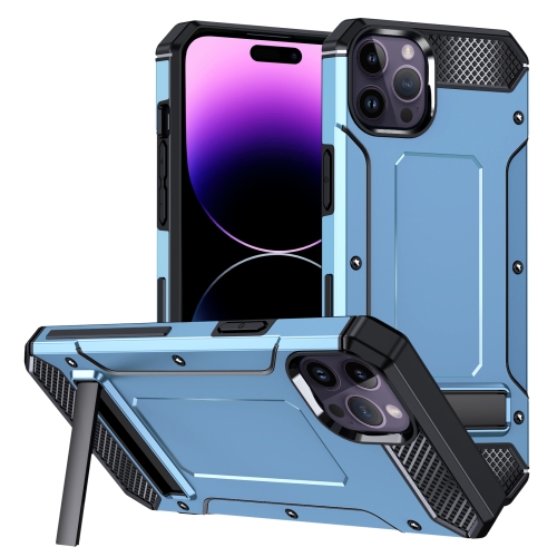

For iPhone 15 Pro Max Matte Holder Phone Case(Space Blue)