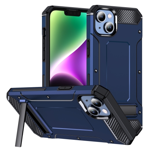 

For iPhone 15 Matte Holder Phone Case(Royal Blue)