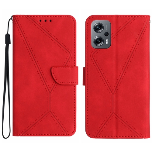 

For Xiaomi POCO X4 GT Stitching Embossed Leather Phone Case(Red)