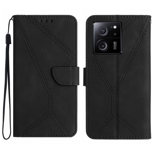 

For Xiaomi 13T / 13T Pro Stitching Embossed Leather Phone Case(Black)