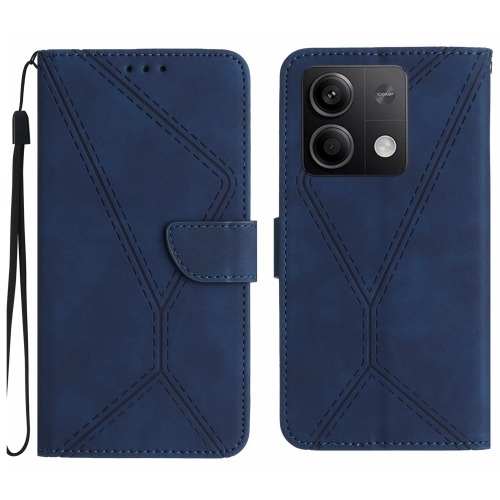 

For Xiaomi Redmi Note 13 4G Global Stitching Embossed Leather Phone Case(Blue)