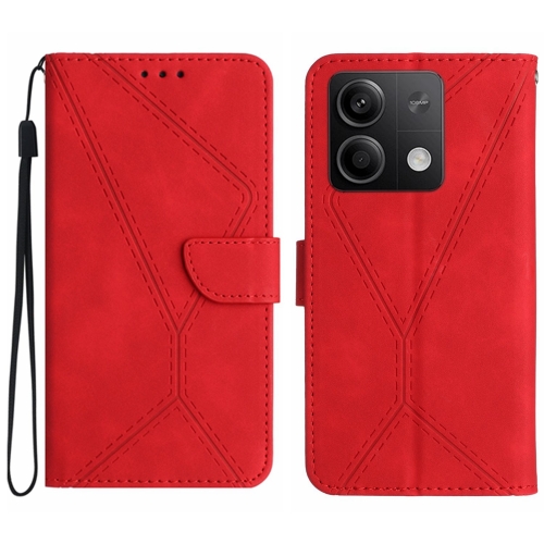 

For Xiaomi Redmi Note 13 Pro 4G Global Stitching Embossed Leather Phone Case(Red)