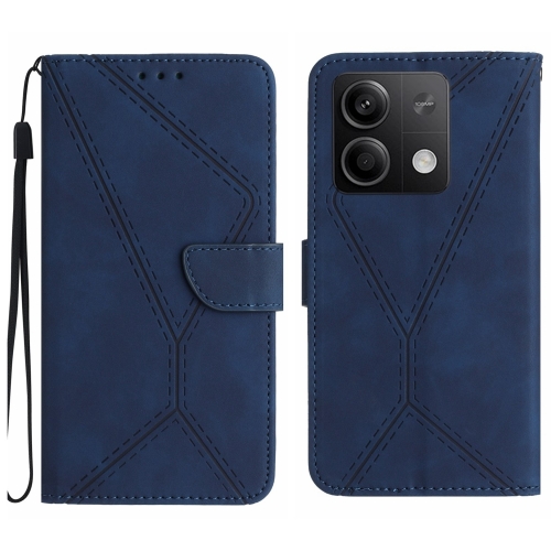 

For Xiaomi Redmi Note 13 Pro 4G Global Stitching Embossed Leather Phone Case(Blue)