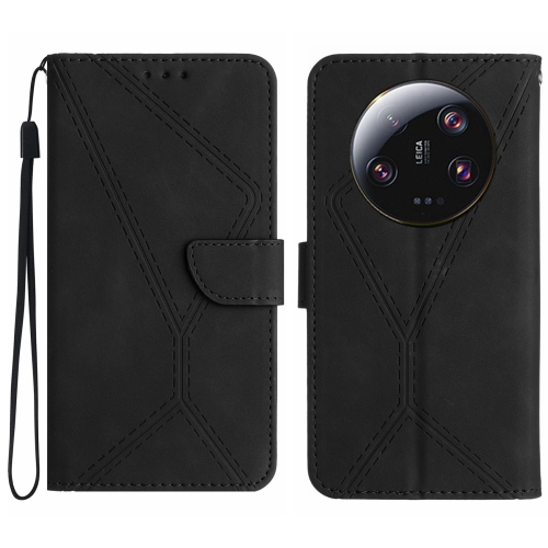 

For Xiaomi 14 Ultra Stitching Embossed Leather Phone Case(Black)