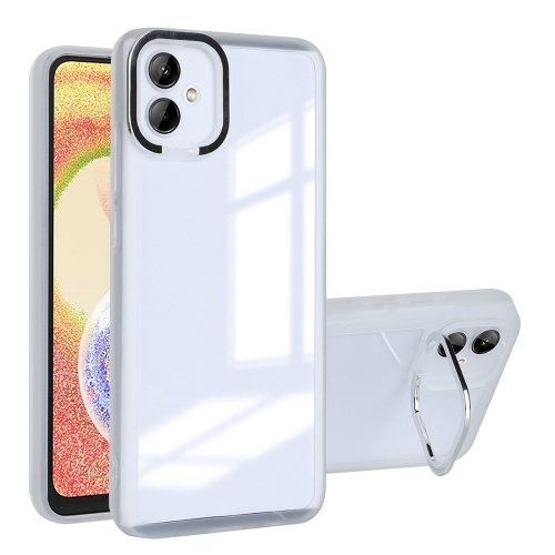 

For iPhone 11 Invisible Lens Bracket Matte Transparent Phone Case(Silver)