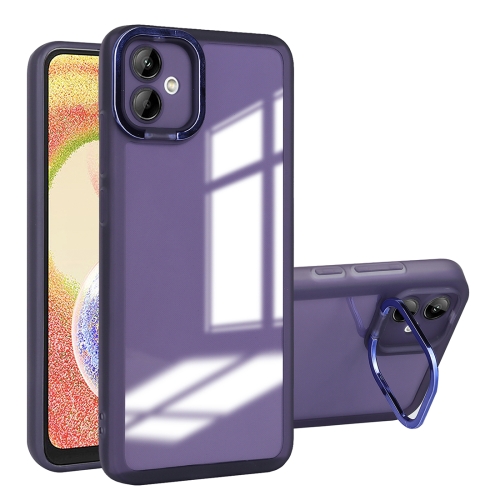 

For iPhone 11 Invisible Lens Bracket Matte Transparent Phone Case(Purple)