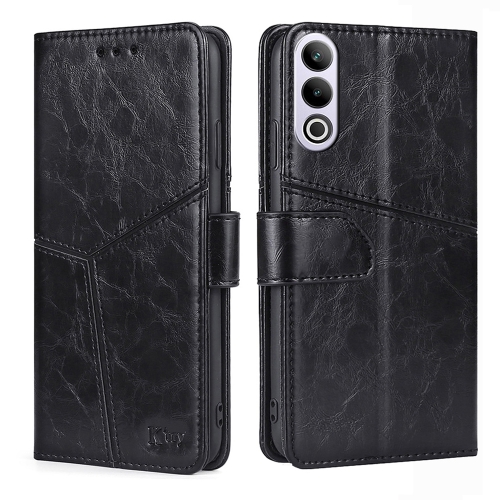 

For OnePlus Ace 3V 5G Geometric Stitching Leather Phone Case(Black)