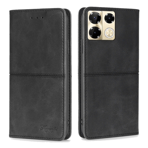 

For Infinix Note 40 Pro 5G Cow Texture Magnetic Leather Phone Case(Black)