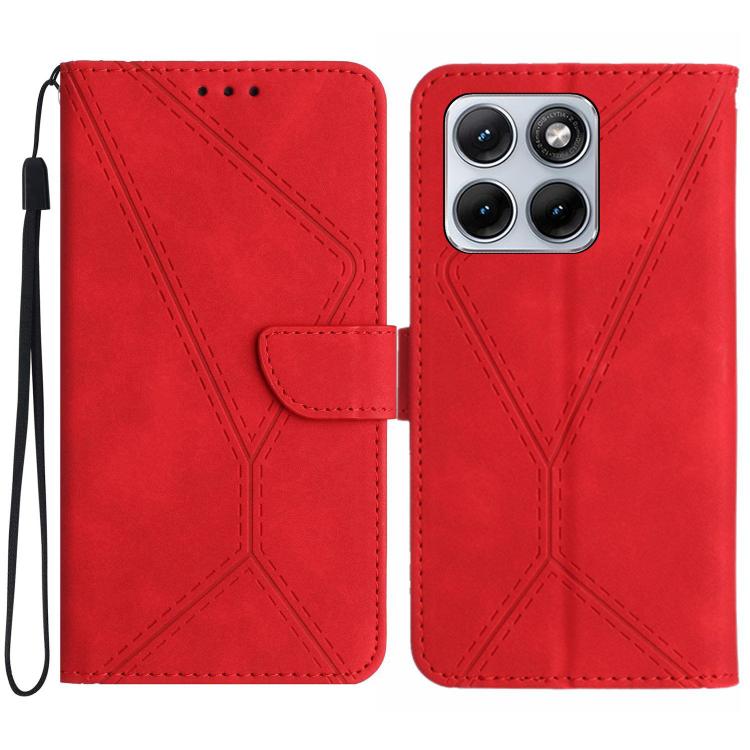 

For Motorola Edge 70 Fusion 5G Stitching Embossed Leather Phone Case(Red)