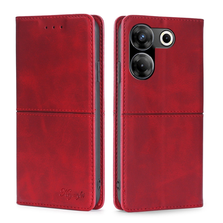 

For Tecno Camon 20 Pro 5G Cow Texture Magnetic Leather Phone Case(Red)