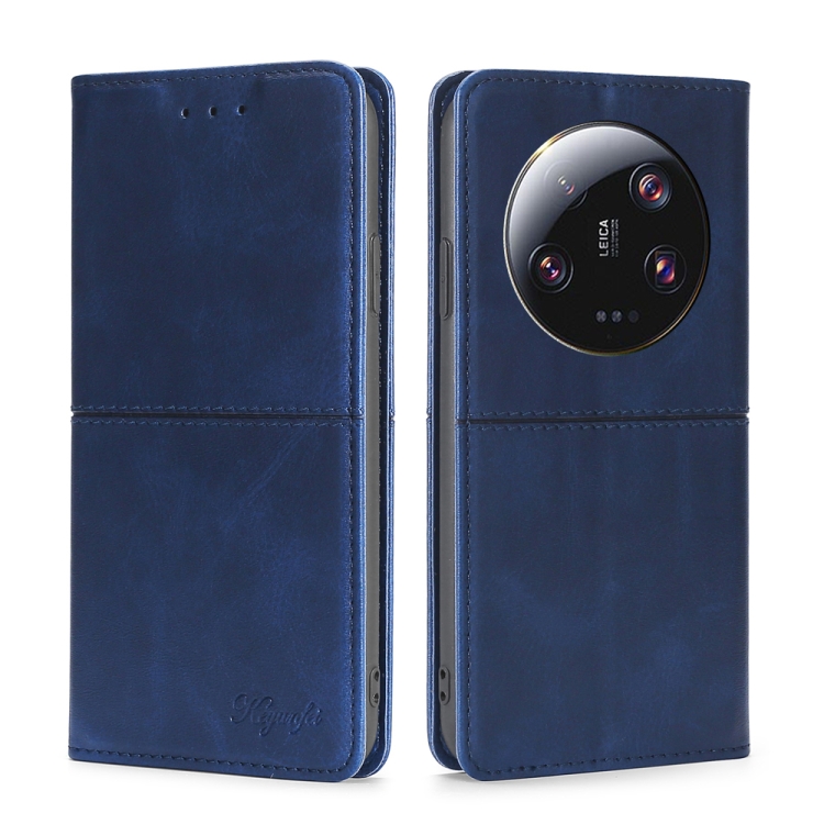 

For Xiaomi 13 Ultra 5G Cow Texture Magnetic Leather Phone Case(Blue)