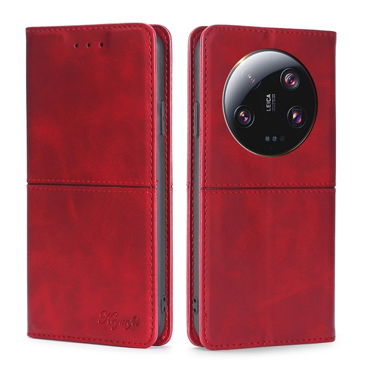 

For Xiaomi 13 Ultra 5G Cow Texture Magnetic Leather Phone Case(Red)