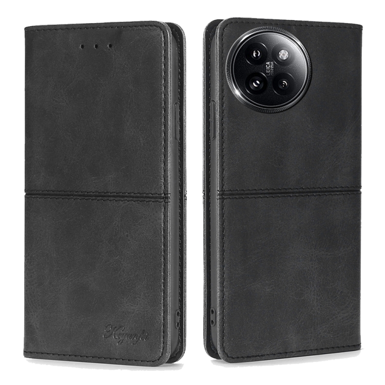 

For Xiaomi Civi 4 Pro Cow Texture Magnetic Leather Phone Case(Black)