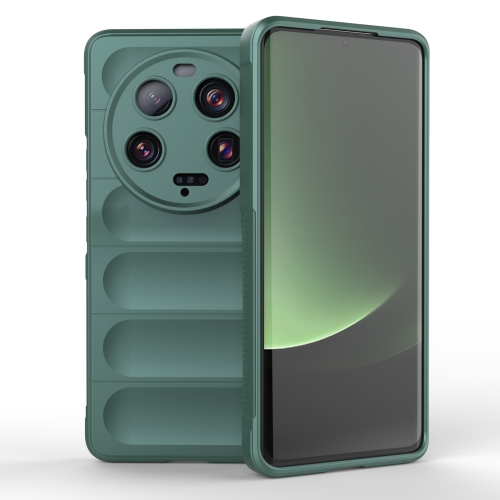 

For Xiaomi 13 Ultra Magic Shield TPU + Flannel Phone Case(Dark Green)