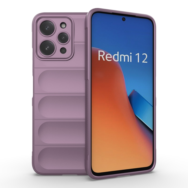 

For Xiaomi Redmi 12 4G Magic Shield TPU + Flannel Phone Case(Purple)