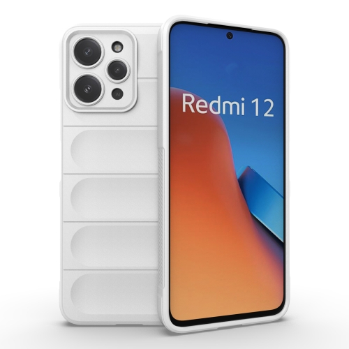 

For Xiaomi Redmi 12 4G Magic Shield TPU + Flannel Phone Case(White)
