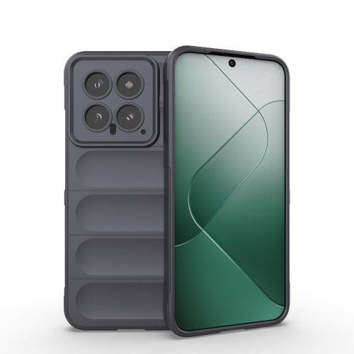 

For Xiaomi 14 5G Magic Shield TPU + Flannel Phone Case(Dark Grey)
