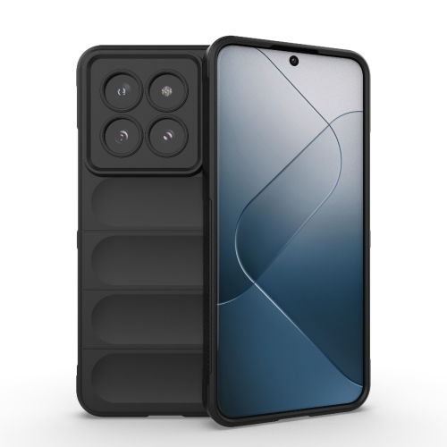 

For Xiaomi 14 Pro 5G Magic Shield TPU + Flannel Phone Case(Black)