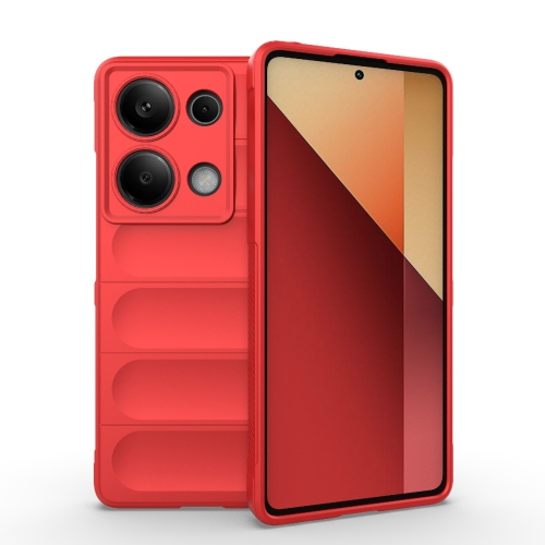 

For Xiaomi Redmi Note 13 Pro 4G Global Magic Shield TPU + Flannel Phone Case(Red)