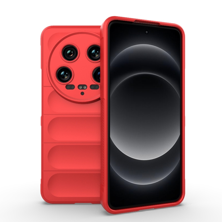 

For Xiaomi 14 Ultra Magic Shield TPU + Flannel Phone Case(Red)