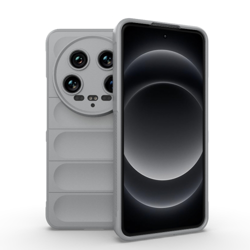 

For Xiaomi 14 Ultra Magic Shield TPU + Flannel Phone Case(Grey)