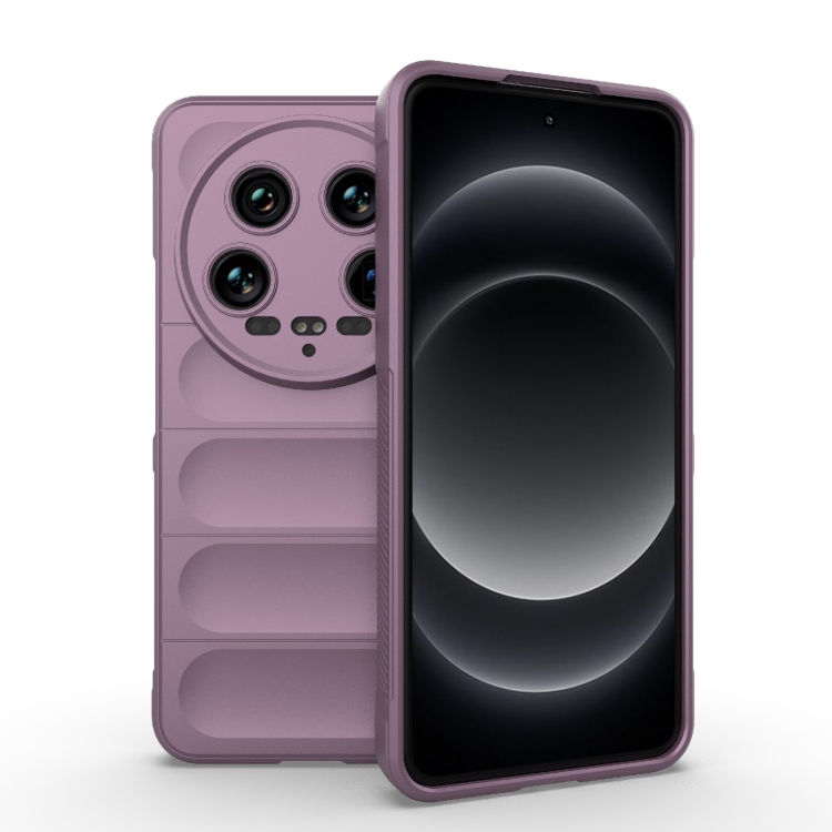 

For Xiaomi 14 Ultra Magic Shield TPU + Flannel Phone Case(Purple)