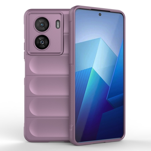 

For vivo iQOO Z7x Magic Shield TPU + Flannel Phone Case(Purple)