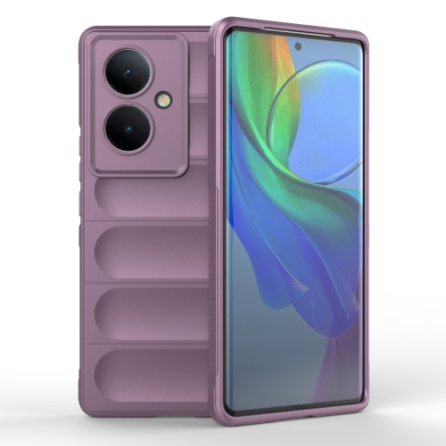 

For vivo Y78+ Global Magic Shield TPU + Flannel Phone Case(Purple)