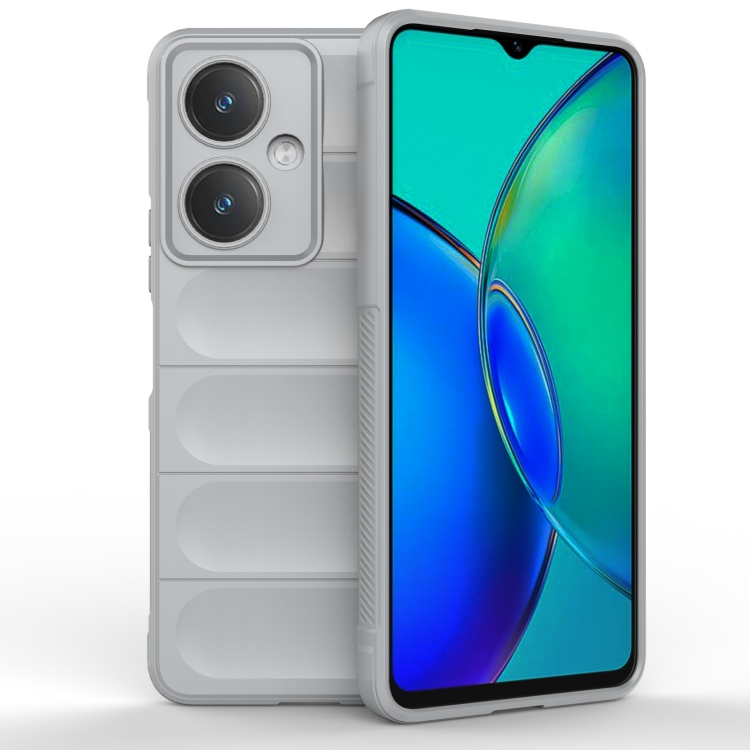 

For vivo Y27 4G Global Magic Shield TPU + Flannel Phone Case(Grey)