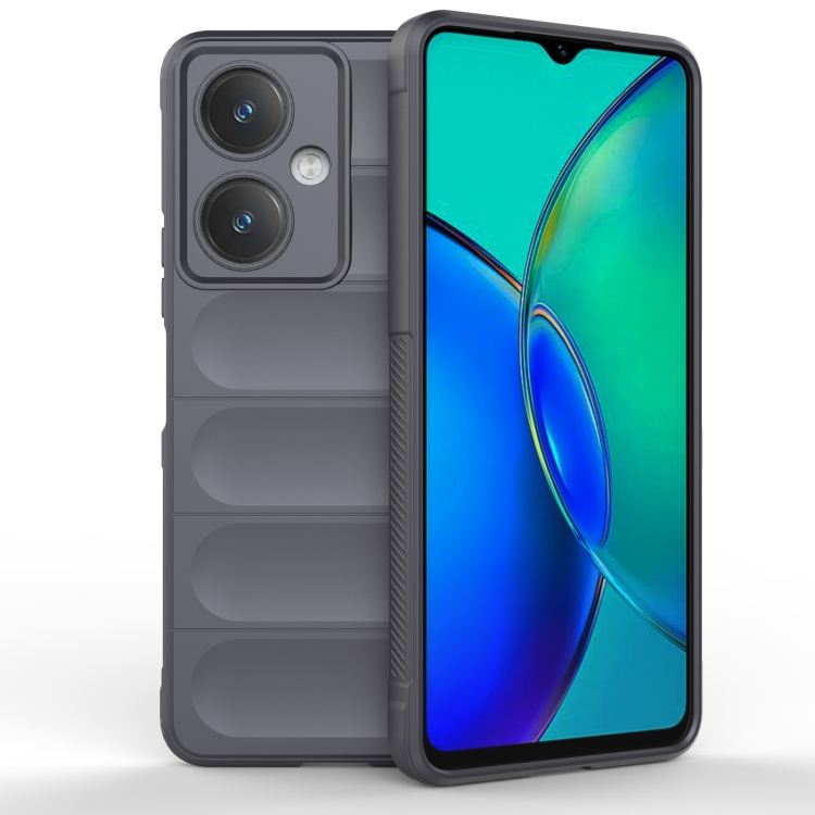 

For vivo Y27 4G Global Magic Shield TPU + Flannel Phone Case(Dark Grey)