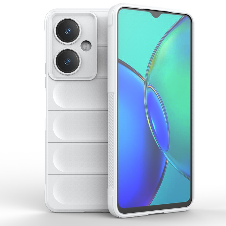

For vivo Y27 4G Global Magic Shield TPU + Flannel Phone Case(White)