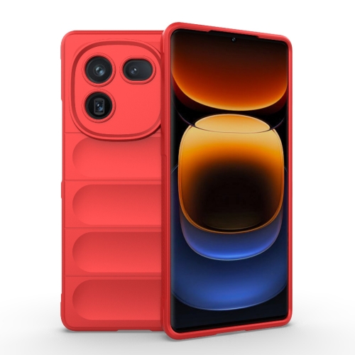 

For vivo iQOO 12 Pro 5G Magic Shield TPU + Flannel Phone Case(Red)