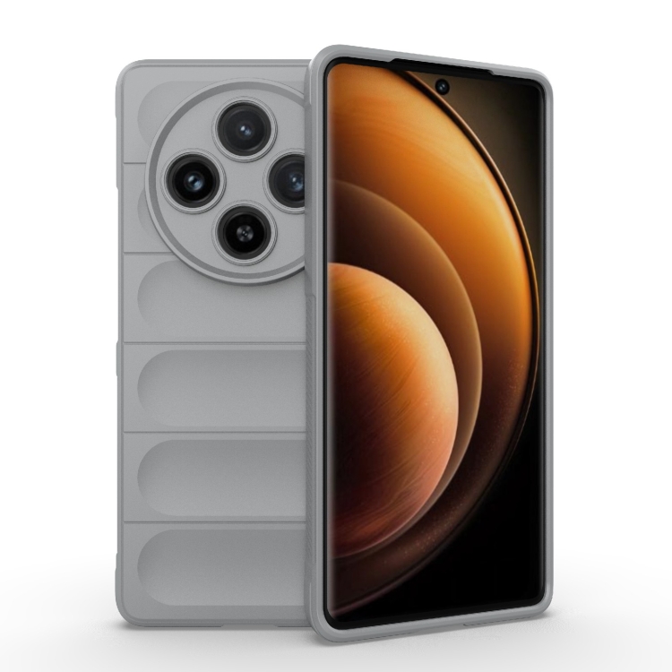 

For vivo X100 5G Magic Shield TPU + Flannel Phone Case(Grey)