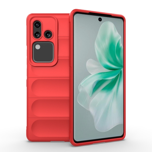 

For vivo S18 5G Magic Shield TPU + Flannel Phone Case(Red)