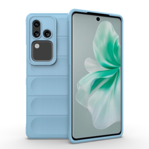 

For vivo S18 5G Magic Shield TPU + Flannel Phone Case(Light Blue)