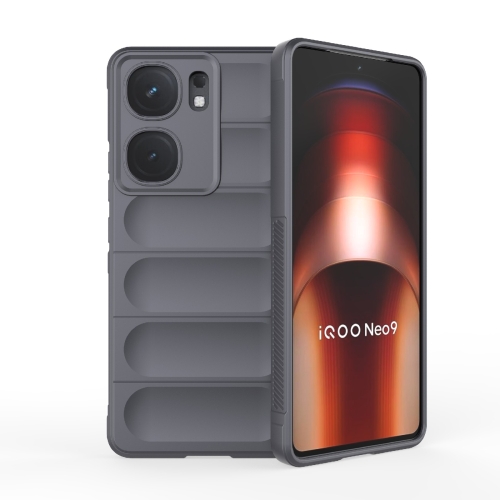 

For vivo iQOO Neo9 Magic Shield TPU + Flannel Phone Case(Dark Grey)