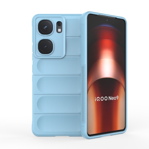 

For vivo iQOO Neo9 Magic Shield TPU + Flannel Phone Case(Light Blue)