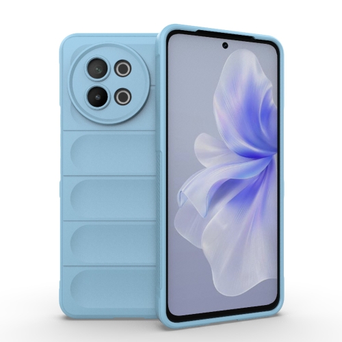 

For vivo S18E 5G Magic Shield TPU + Flannel Phone Case(Light Blue)