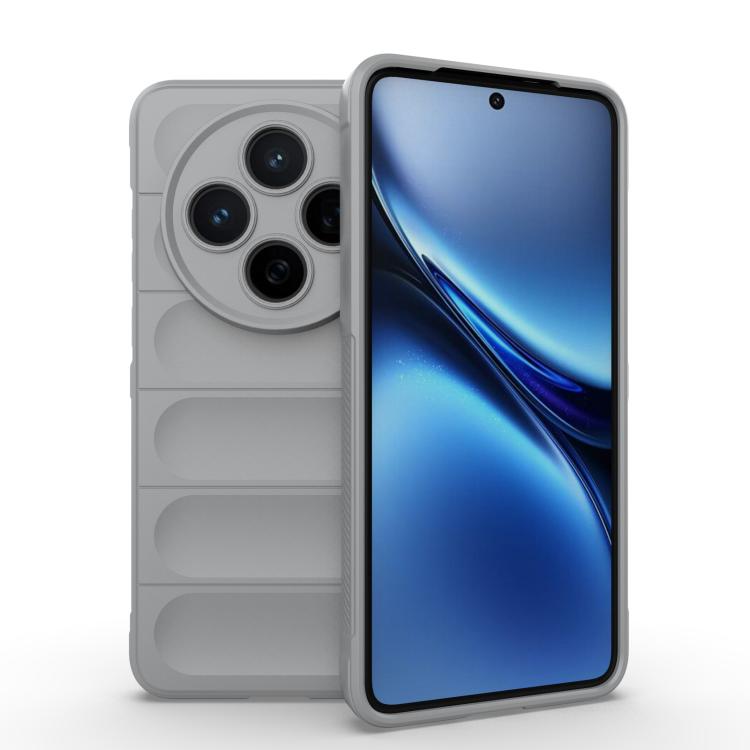 

For vivo X200 Magic Shield TPU + Flannel Phone Case(Grey)