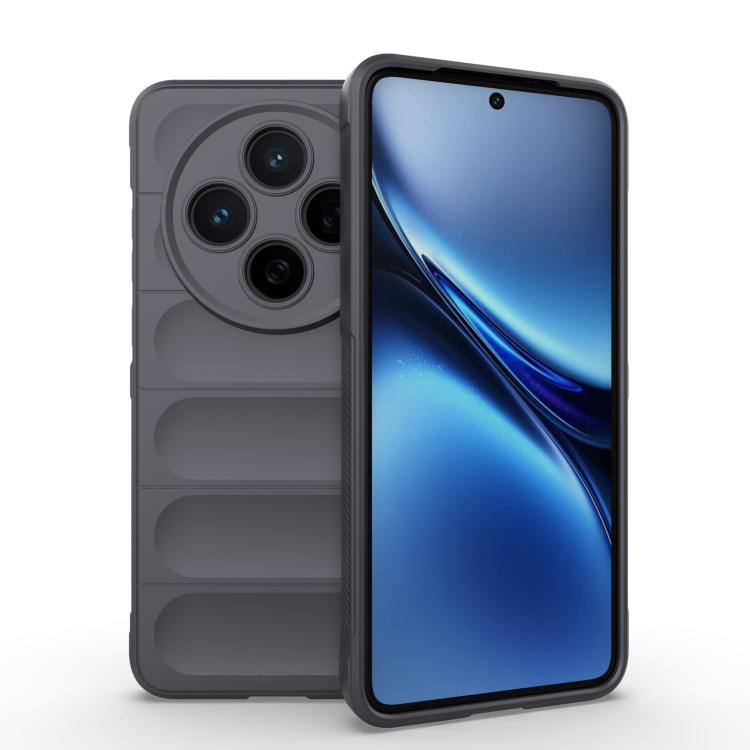 

For vivo X200 Magic Shield TPU + Flannel Phone Case(Dark Grey)