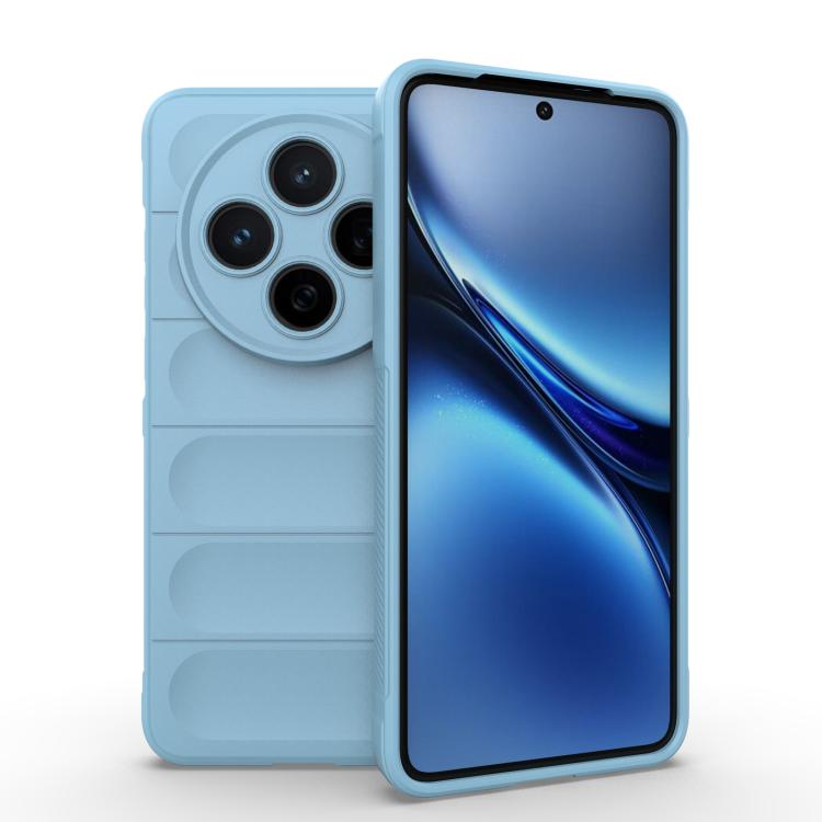 

For vivo X200 Magic Shield TPU + Flannel Phone Case(Light Blue)