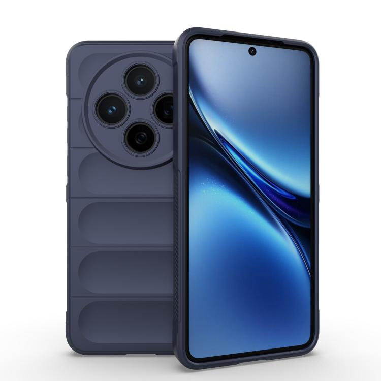 

For vivo X200 Magic Shield TPU + Flannel Phone Case(Dark Blue)