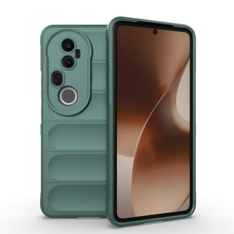 

For vivo S20 Pro Magic Shield TPU + Flannel Phone Case(Dark Green)