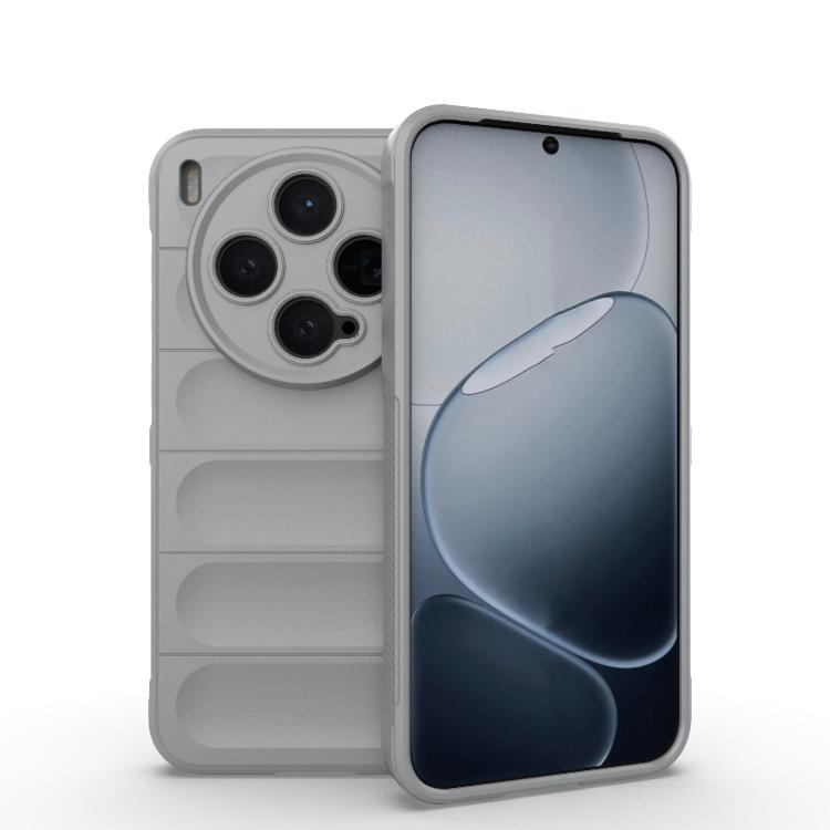 

For vivo X300 5G Magic Shield TPU + Flannel Phone Case(Grey)