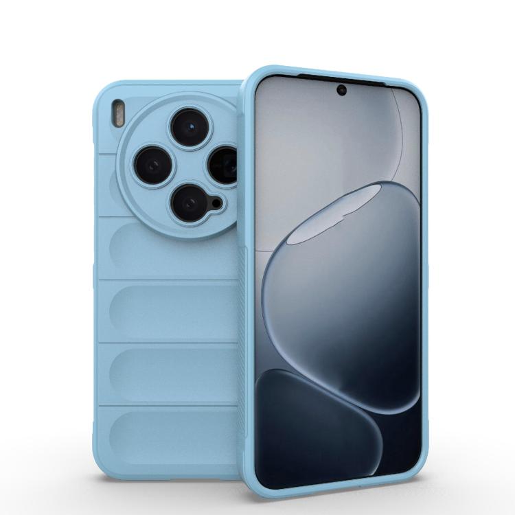 

For vivo X300 5G Magic Shield TPU + Flannel Phone Case(Light Blue)