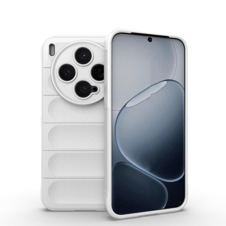 

For vivo X300 5G Magic Shield TPU + Flannel Phone Case(White)
