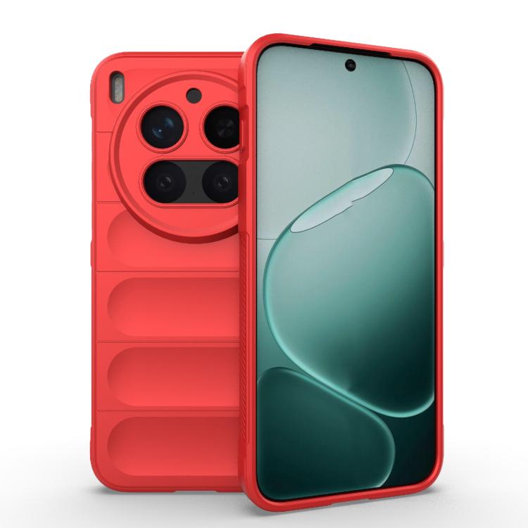 

For vivo X300 Pro 5G Magic Shield TPU + Flannel Phone Case(Red)