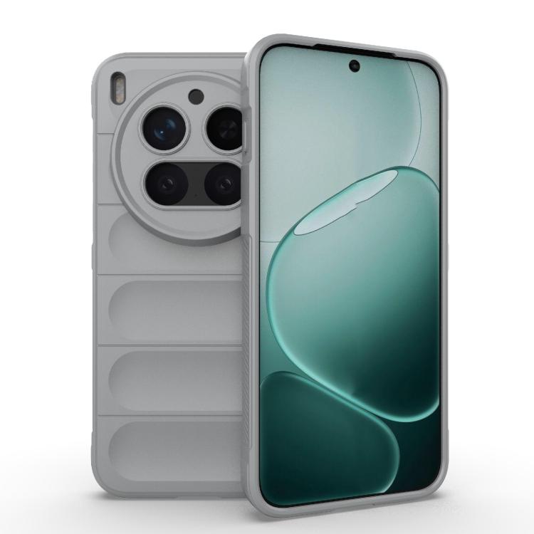 

For vivo X300 Pro 5G Magic Shield TPU + Flannel Phone Case(Grey)